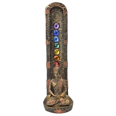 Imagem de Incensário buda sete chakras torre resina grande - Shop Everest