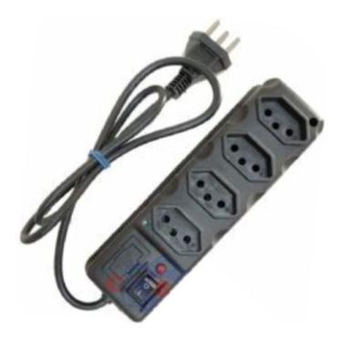 Imagem de Filtro De Linha Novo Padrão 4 Tomadas Régua Extensão Chave - DTC