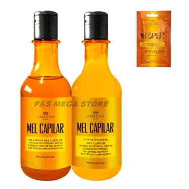 Imagem de Kit Shampoo e Condicionador Mel Capilar 300ml Amakha Paris Profissional