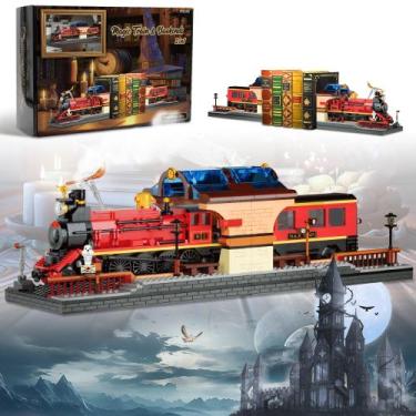 Imagem de Brinquedo de blocos de construção AKWME Harry Magic Train com suportes