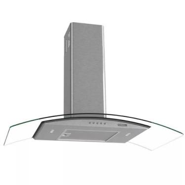 Imagem de Coifa de Parede Nardelli Vidro Curvo Clean 90cm Kromanox 220v, 220V