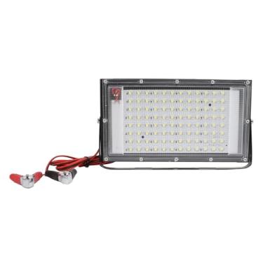 Imagem de Placa de luz de inundação de 100W IP66 Luz de inundação ao ar livre à prova d'água com clipe de jacaré de bateria para emergência ao ar livre DC12V