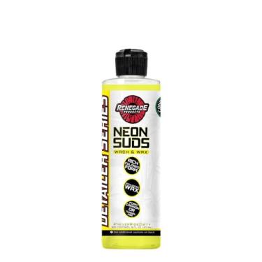 Imagem de Renegade Products Sabonete E Cera Coloridos Neon Suds, Alta Espuma, Sabão Automotivo Colorido Para Canhões De Brilho Carnaúba, Seguro Todas As Tintas (473 Ml, 4 Cores) (Amarelo)