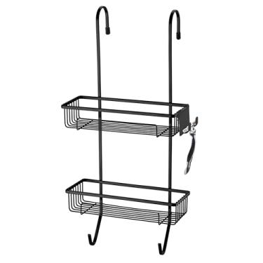 Imagem de Suporte para shampoo de box com ganchos preto fosco - Perfezione - Future