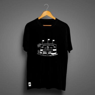 Imagem de Camiseta Santos Masculina Zé Carretilha Vila Belmiro, Preto, G1