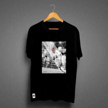 Imagem de Camiseta Santos Masculina Zé Carretilha Cabelo Laranja, Preto, G