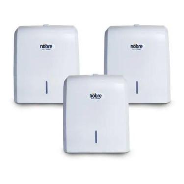 Imagem de 3 Dispenser Suporte Papel Toalha Interfolha 2-3 Dobras Nobre