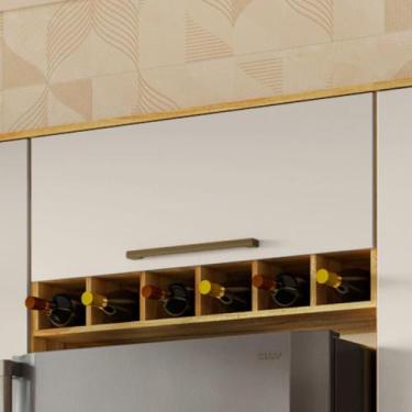 Imagem de Armário de Cozinha Aéreo 100% MDF 1 Porta Basculante Suspenso Nápoli P