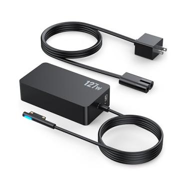Imagem de SOURNOVA Carregador Surface Book 3 De 127 W Para Microsoft Surfacebook 2 E 1, Cabo Adaptador Ca Laptop Studio/Pro/Go Com Windows, Carregamento Rápido Plugue Magnético Led