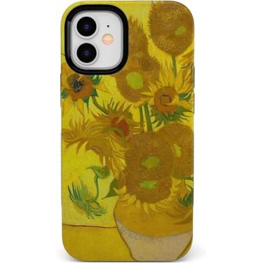 Imagem de Casely Capa floral para iPhone 12 Mini | Girassóis Van Gogh | Compatível com MagSafe | Design protetor ousado