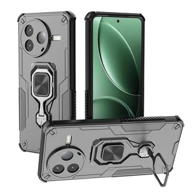 Imagem de Capa compatível com Redmi K80 5G, compatível com Xiaomi Poco F7 Pro 5G suporte giratório embutido, capa de telefone de proteção resistente preta