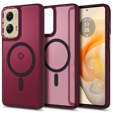 Imagem de YZB Capa projetada para Motorola Moto G Stylus 5G 2024, magnética compatível com MagSafe, traseira translúcida fosca resistente a arranhões, [proteção de nível militar] capa fina à prova de choque