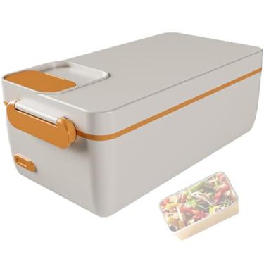 Imagem de Marmita EléTrica PortáTil Veicular De AçO InoxidáVel Lancheira aquecida de grande capacidade, com visor de temperatura e autoaquecimento sem injeção de água para carro