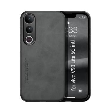 Imagem de Kepuch Silklike Capa para Vivo V50 Lite 5G (Intl) - Case Placa de Metal Embutida - Preto