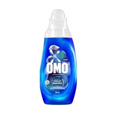 Imagem de Detergente Líquido Omo Lava Roupas Líquido Ciclo Rápido, Azul, 750ml