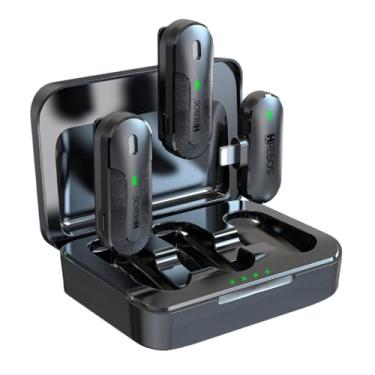 Imagem de Microfone Lapela Duplo Sem Fio Profissional Alta Definição Conector IOS