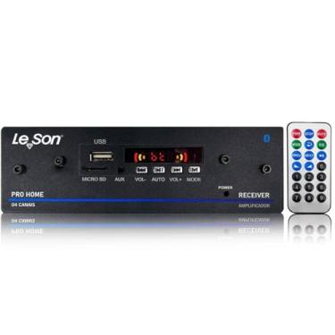 Imagem de Amplificador Receiver Pro Home Bluetooth 120w USB AUX 4ch