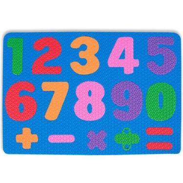 Imagem de Tapete Eva Numero Numérico Símbolos Educativo Quebra Cabeça - YARA, Az