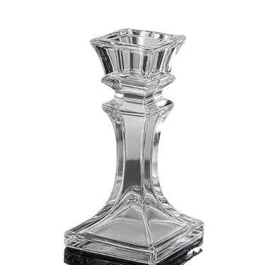 Imagem de Castiçal de Vidro, Porta Velas para Decoração de Mesa e Aparador com Estilo e Elegância(Candelabro Cristal)