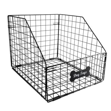 Imagem de Cesta grande de brinquedos para cães, caixa de armazenamento para animais de estimação, caixa organizadora de metal, para cães, cestos de comida para sala de estar, caixas de plástico ao ar livre