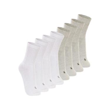 Imagem de Kit com 8 Pares de Meias Esportiva Cano Longo Lupo 3250-001 Colorido, 