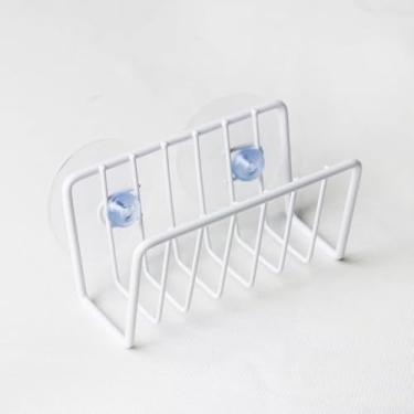 Imagem de Suporte de esponja para pia de cozinha, suporte de aço inoxidável com ventosas, acessórios de produtos de armazenamento e organização de cozinha