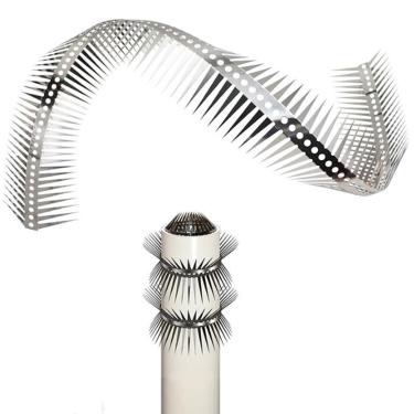 Imagem de V-CHEETONG Repelente de animais, dispositivo assustador de pontas de lâmina afiada de aço inoxidável, cerca de tiras de dissuasão para acesso e escalada de tubos, Prateado, P