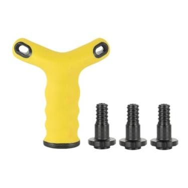 Imagem de Vaveren Alça para halteres, equipamento de treino, musculação, portátil, conversor doméstico para halteres em kettlebells, Amarelo