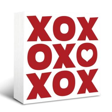 Imagem de Sinais de decoração de dia dos namorados, caixa de madeira decorativa, decoração de dia dos namorados, decoração de mesa de sala de estar, arte de decoração de mesa, presente inspirador para amigos ou