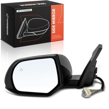 Imagem de A-Premium Espelho retrovisor elétrico do lado do motorista - compatível com Hyundai Ioniq 5 2022 2023 2024 - Espelho retrovisor externo preto dobrável elétrico aquecido com detecção de ponto cego de