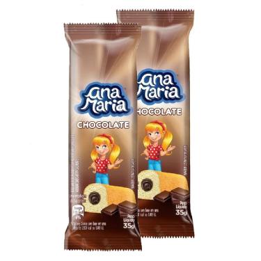 Imagem de Kit 2 Bolinho Ana Maria Chocolate 35g
