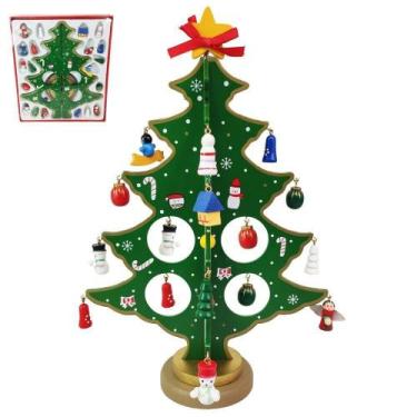 Imagem de Coleçao Natal Bonequinhos Natalino Mini Arvore Madeira (919) - Zein Im