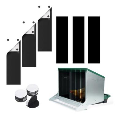 Imagem de Pacote com 6 cortinas de caixa de ninho de galinha - à prova de vento e à prova de luz para galinheiros! Design simples de botão (48 cm x 10 cm) - Ideal para criadores de galinhas. Mantenha suas