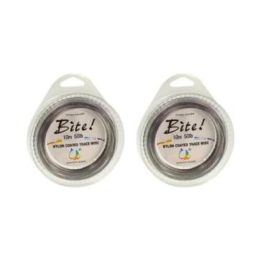 Imagem de Linha De Pesca Para Robalo De 10m, 2 Peças, Líder De Aço X7 Revestido 