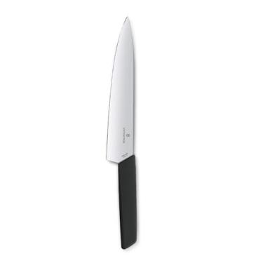 Imagem de Faca para fatiar Victorinox Swiss Modern Colors, cabo Preto, 22cm