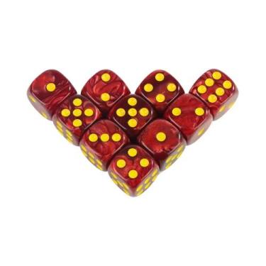 Imagem de Conjunto De Dados De Acrílico Redondo De 16MM Com 6 Lados Para Jogos D