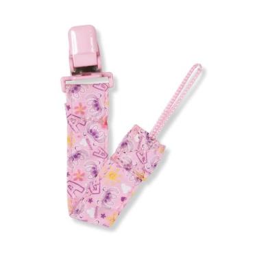Imagem de Prendedor Chupeta Super Fecho Angel Stitch Rosa BabyGo