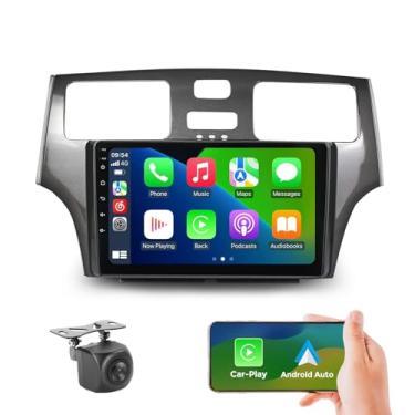 Imagem de Android 13 4 + 64 GB Double Din Rádio estéreo para Lexus ES250 ES300 ES330 2001 2002 2003 2004 2005 2006 Navegação GPS, tela sensível ao toque IPS 8 Core 9 polegadas com Carplay e Android Auto