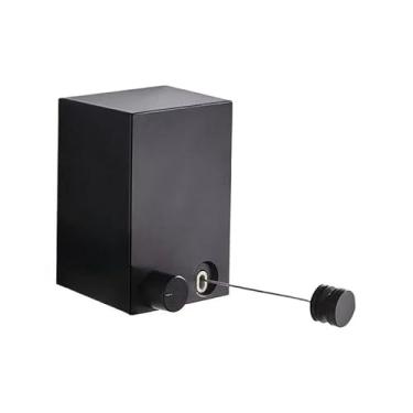 Imagem de Varal De Arame Retrátil De Aço Para Secar Lavanderia Suporta Até 20kg(preta)