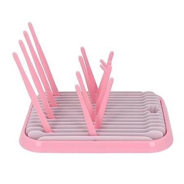 Imagem de aqxreight Rack de Secagem de Garrafas Rack de Drenagem de Garrafas Multifuncional Portátil Removível para Uso Doméstico Azul e Formas e Tais de Secagem de GarrafasSuporte para Secador de de BebêRack