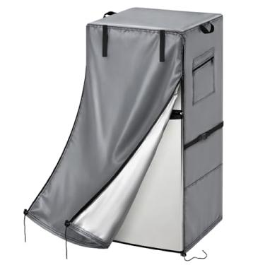 Imagem de Safipotts- Capa para geladeira, capa à prova d'água e poeira para proteger freezers verticais - adequada para câmaras frias, cinza, 36"L x 30"P x 71"A