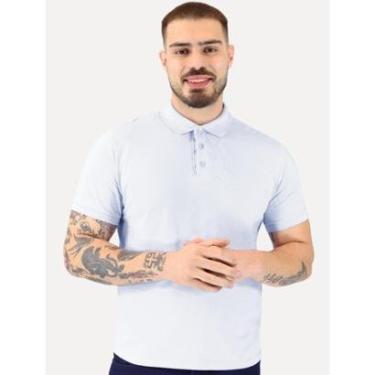 Imagem de Polo Ellus Masculina Piquet Classic Easa Azul Claro-Masculino