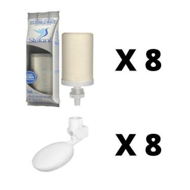 Imagem de Vela para Filtro de Barro Stefani Tripla Ação 08 unidades e 08 Boias -