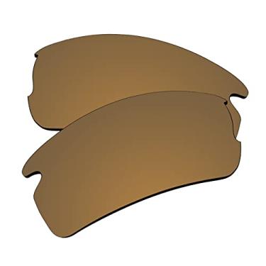 Imagem de EZReplace Lentes de reposição para óculos de sol Oakley Flak 2.0 XL OO9188 (lentes polarizadas) - Serve para armação Oakley Flak 2.0 XL (Flash Bronze)