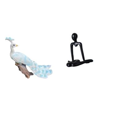 Imagem de Whtkoph Escultura Do Pensador, Figura Decorativa para Jardim, Artesanato, Estátua para Decoração de Casa, Pátio, Figura Abstrata Simples para Mesa.