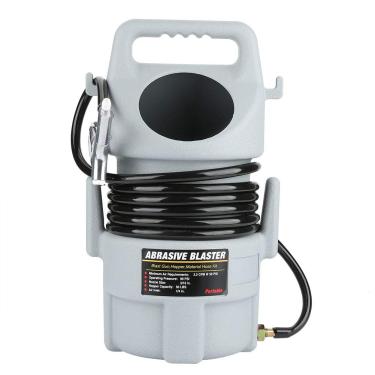 Imagem de Solinder Kit Portátil de Jato de Areia Pneumático, Pistola Polimento Liga Alumínio Resistente Ao Desgaste, Funil 50 Lb, Grão Aço, Contas Vidro, Casca noz-pecã Com