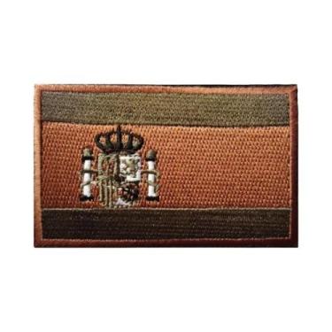 Imagem de Emblema Tático Militar Bordado Da Bandeira Da Espanha Com Fecho De Gan