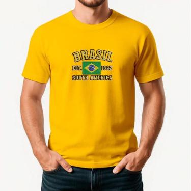 Imagem de Camiseta Masculina BRASIL Exclusiva Algodão Premium-Masculino