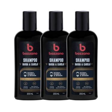 Imagem de Kit Shampoo Barba, Cabelo e Bigode Bozzano - 3un