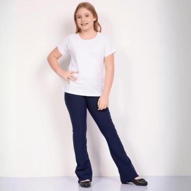 Imagem de Calça Flare Juvenil De Poliamida Power 10 ao 16 - Pavin, Azul marinho,